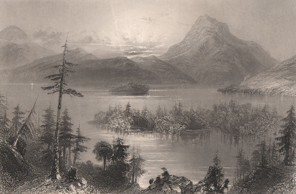 QUEBEC. Owl's Head Mountain & Lake Memphremagog. Mont Owl's Head. BARTLETT 1842